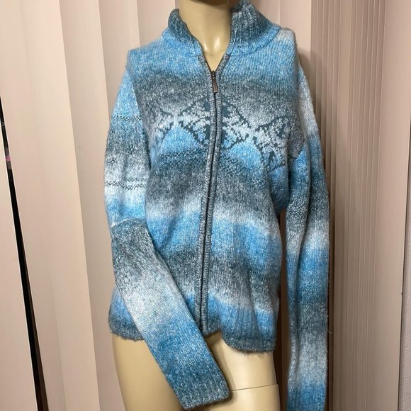 Columbia Sweaters - Columbia XCO Women's Wool Full Zip Size Medium NWOT Arctic Blue